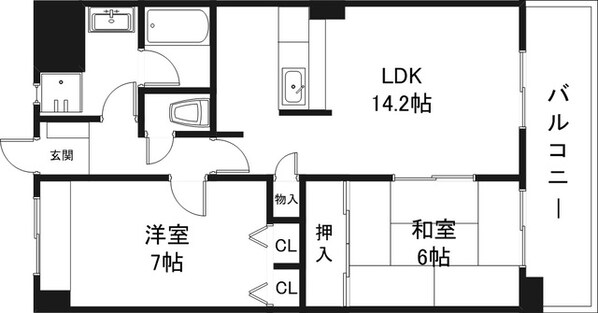 コスミックルーム２１の物件間取画像